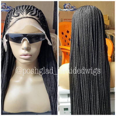Cornrow Braids 13x4 Lace Front - Wig Fab Poshglad Braided Wigs Cornrow Braid Wigs