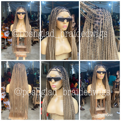 SHADE KNOTLESS (custom colors) Poshglad Braided Wigs