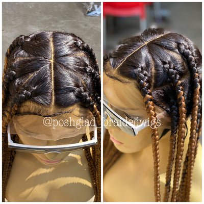 TRIANGLE JUMBO KNOTLESS (beaded tip) Poshglad Braided Wigs