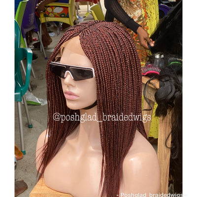 Box Braid Wig - 13x4 Lace Frontal - Ruth Poshglad Braided Wigs Box Braid Wig