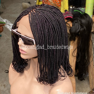 Bob Braid Wig - 13x4 Lace Frontal - Kadijah Poshglad Braided Wigs Bob Braid Wig
