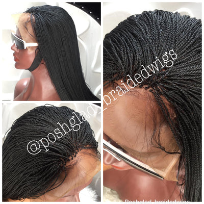 Micro Twist Wig - 13x4 Lace Frontal - Bukola Poshglad Braided Wigs Micro Twist Wig