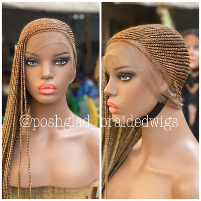 Cornrow Braid Wig - Lemonade Side Drop Full Lace - Chloe Poshglad Braided Wigs Cornrow Braid Wig