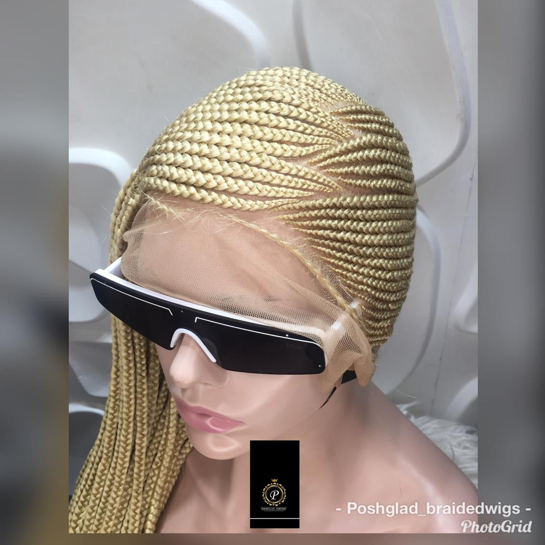 Cornrow Braid Wig - HD Lace Premium Blonde - Dana Poshglad Braided Wigs Cornrow Braid Wig