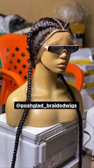 Cornrow Braid Wig - French Braid - Annette Poshglad Braided Wigs Cornrow Braid Wig