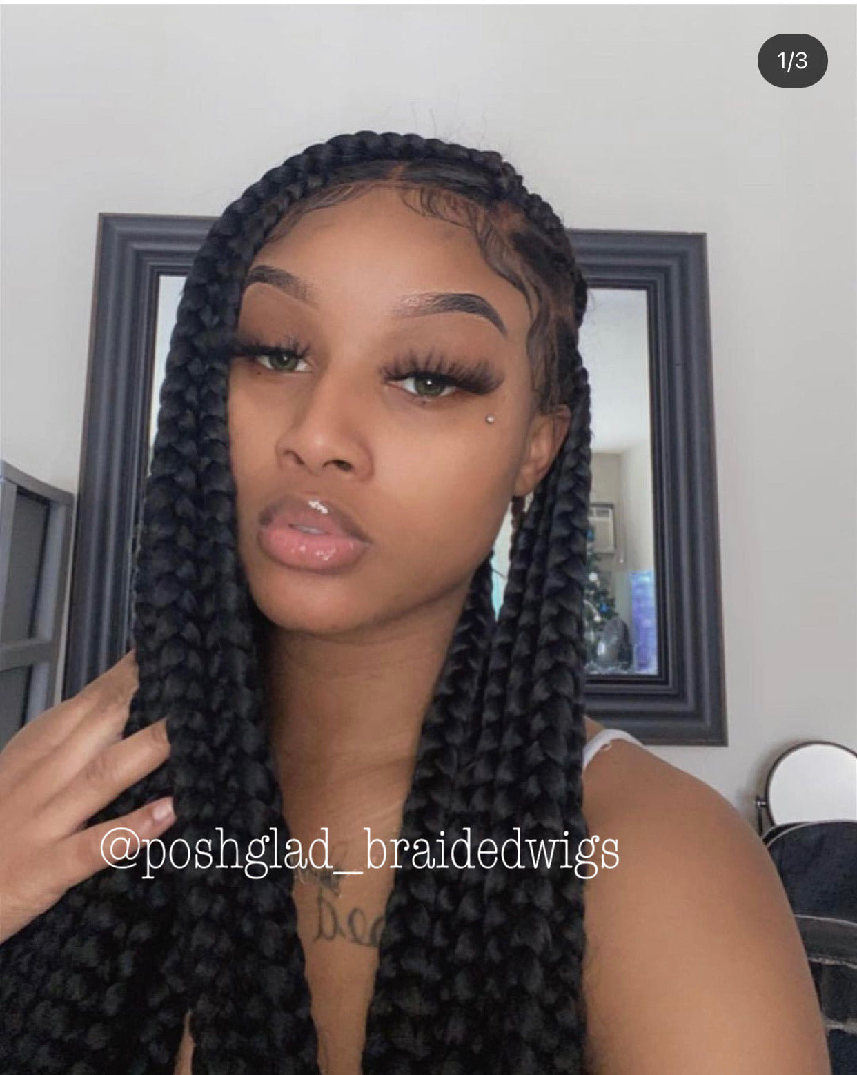 JUMBO KNOTLESS Poshglad Braided Wigs Jumbo box braid wigs