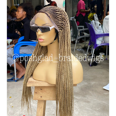 Cornrow Braid Wig - 13x6 Lace Frontal - Bolade Poshglad Braided Wigs Cornrow Braid Wig