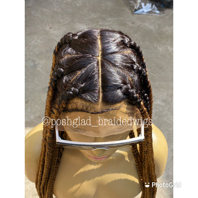 TRIANGLE JUMBO KNOTLESS (beaded tip) Poshglad Braided Wigs