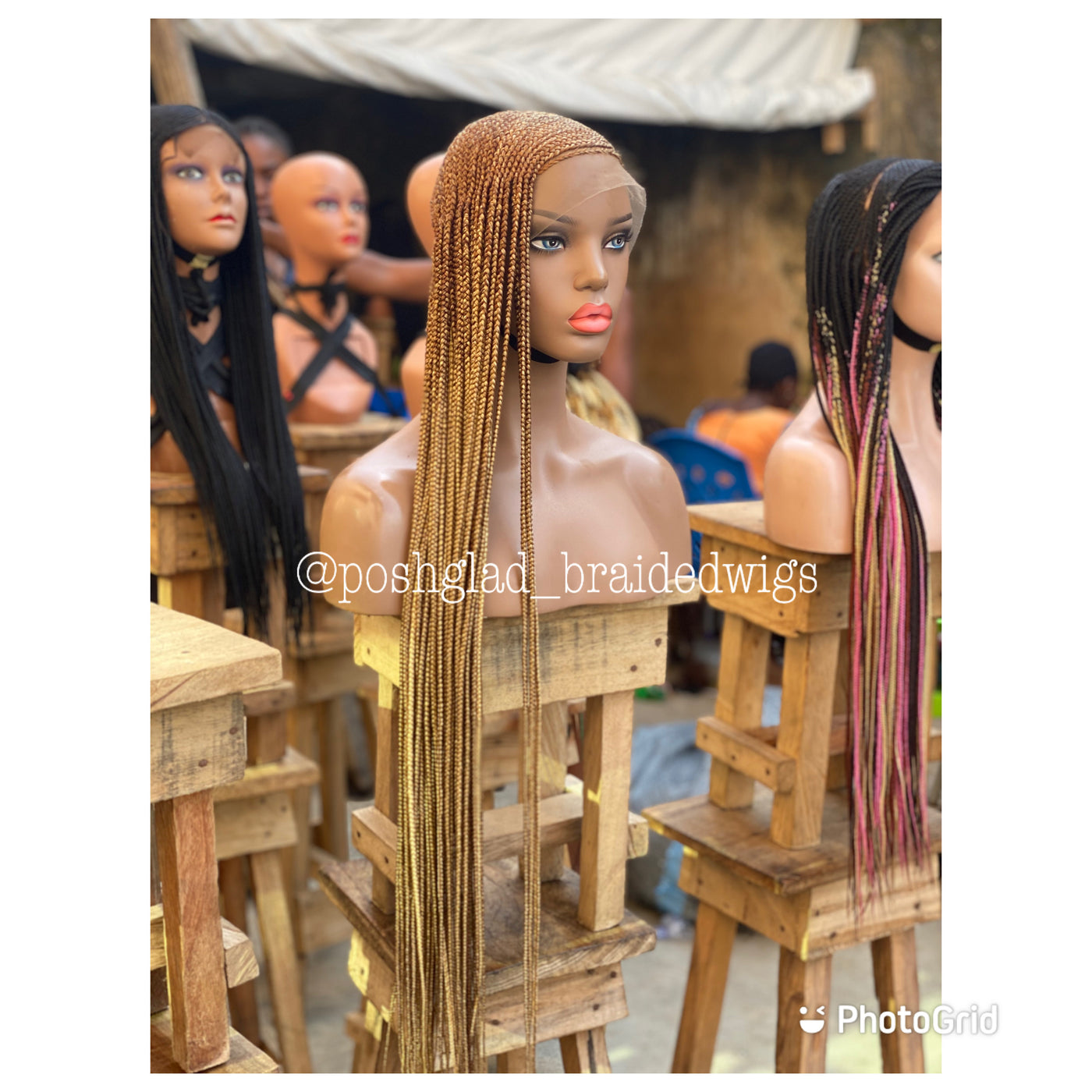 Cornrow Braid Wig - Lemonade Side Drop Full Lace - Chloe Poshglad Braided Wigs Cornrow Braid Wig