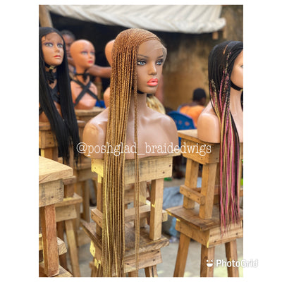 Full Lace Cornrow Braid Wig "Lemonade Color" - Chloe Poshglad Braided Wigs Cornrow Braid Wig