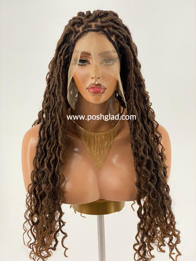 Faux Locs-Africa Queen Ready to ship 1B-30 Poshglad Braided Wigs