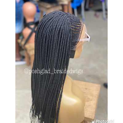 Cornrow Braid - 13x4 Lace Frontal -Bemi Poshglad Braided Wigs Cornrow Braid Wig