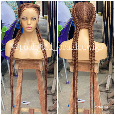 Cornrow Braid Wig - Color 30 Root - Imani Poshglad Braided Wigs Cornrow Braid Wig
