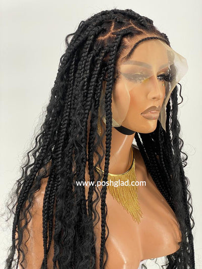 Goddess Jumbo Box Braid Wig - Orbree Poshglad Braided Wigs Goddess Jumbo Box Braid Wig