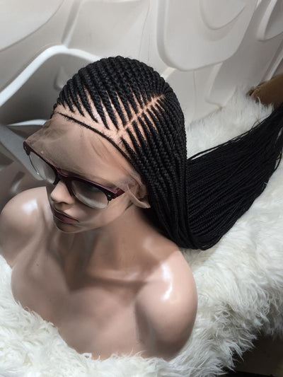 Cornrow Braid Wig - Full Lace - Effia Poshglad Braided Wigs Cornrow Braid Wig