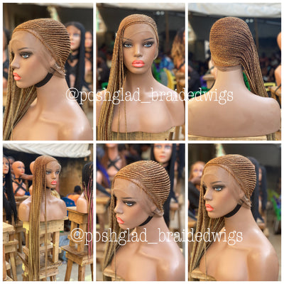 Full Lace Cornrow Braid Wig "Lemonade Color" - Chloe Poshglad Braided Wigs Cornrow Braid Wig