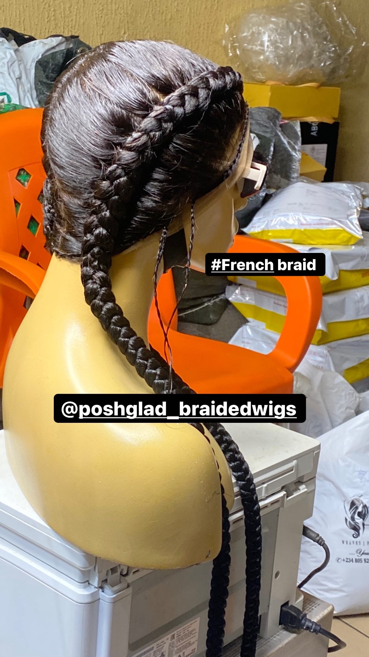 Cornrow Braid Wig - French Braid - Annette Poshglad Braided Wigs Cornrow Braid Wig
