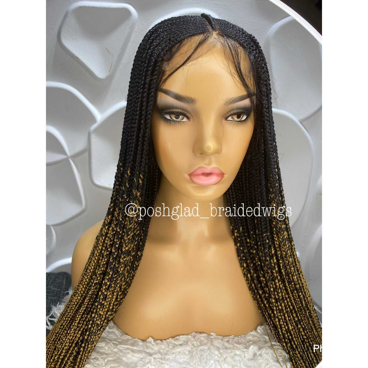 Cornrow Braid Wig - Lace Closure 4x4 - Kadija Poshglad Braided Wigs Cornrow Braid Wig