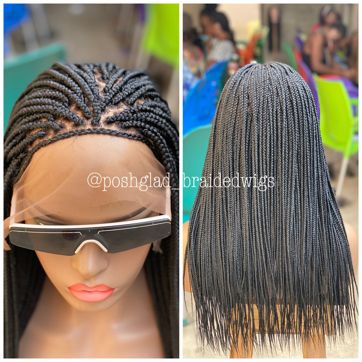 Box Braid Wig Full Lace - Antoinette Poshglad Braided Wigs Box Braid Wig