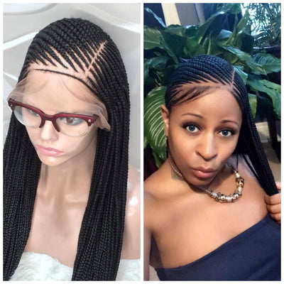 Cornrow Braid Wig - Full Lace - Effia Poshglad Braided Wigs Cornrow Braid Wig
