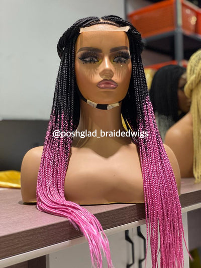 Closure Box Braid Wig - Ife (Ready To Ship) Poshglad Braided Wigs Box Braid Wig