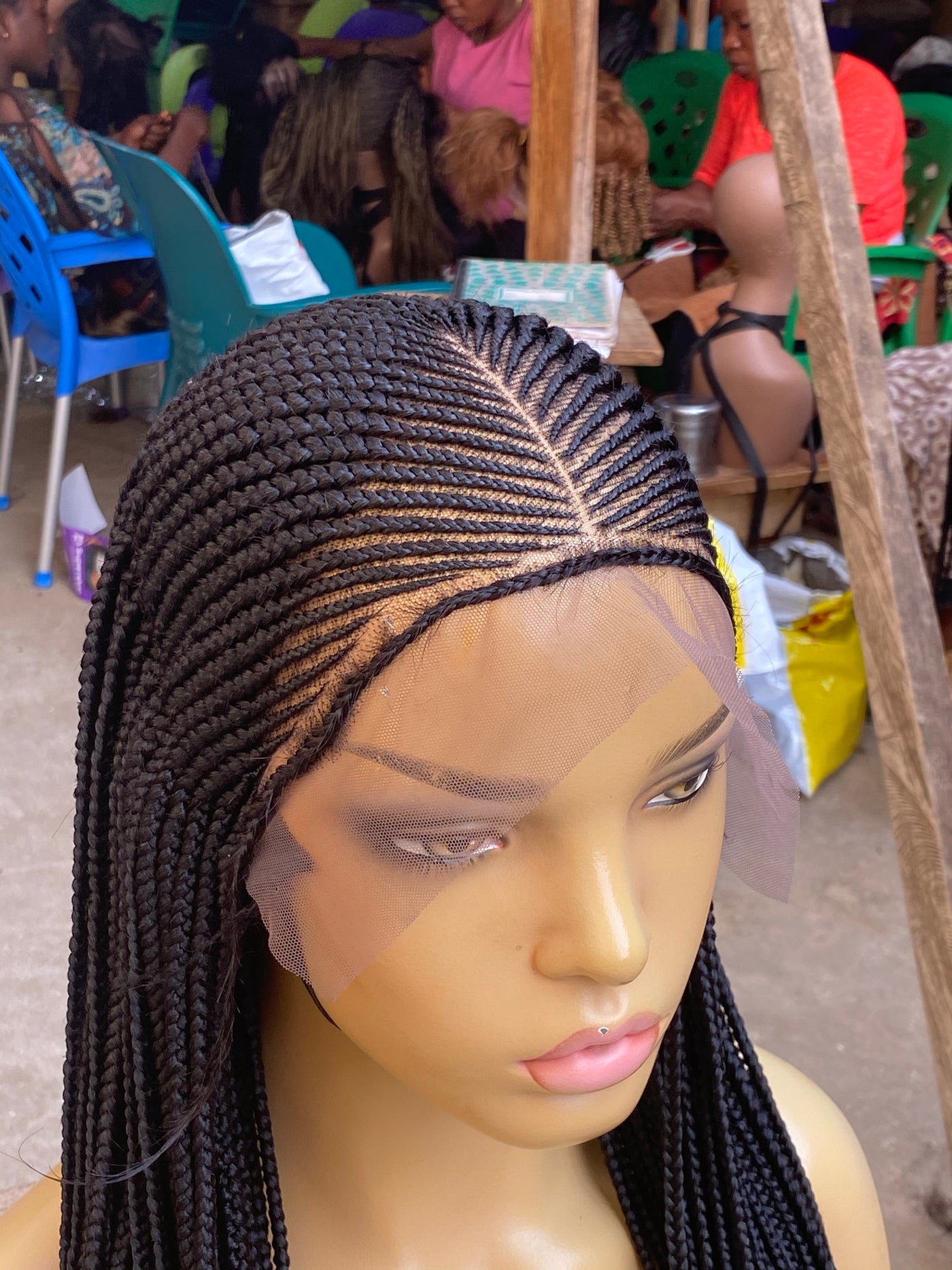 ghana braids on a 13x6 frontal - Mariscabello Wigs