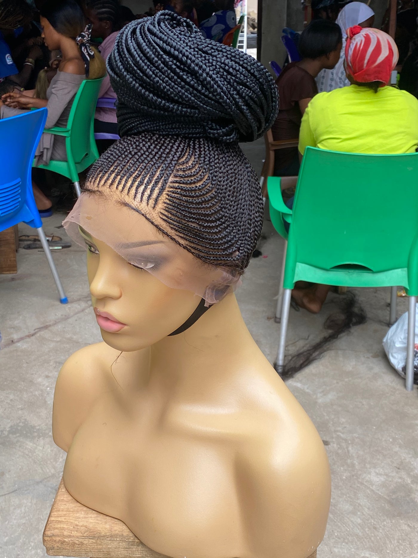 Cornrow Braid Wig - Swiss Full Lace - Lupita Poshglad Braided Wigs Cornrow Braid Wig