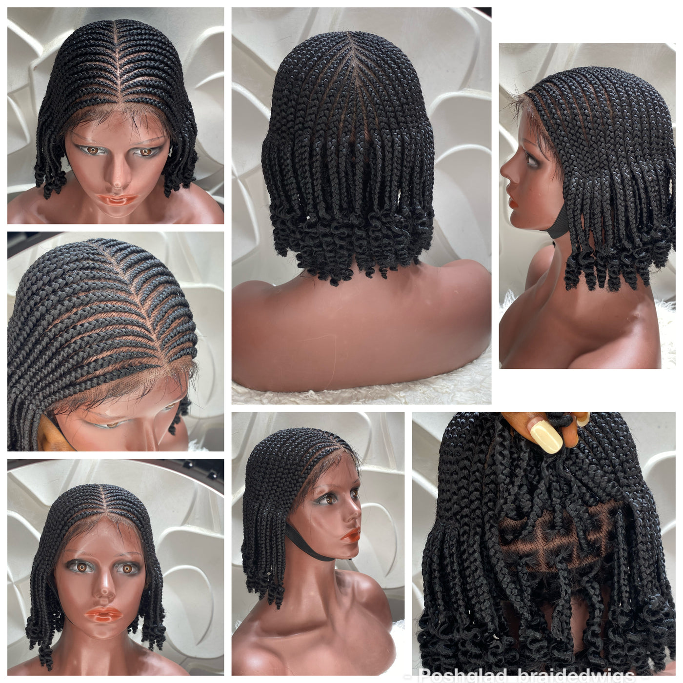 Cornrow Braid Wig - Center Part Wave - Alimat Poshglad Braided Wigs Cornrow Braid Wig