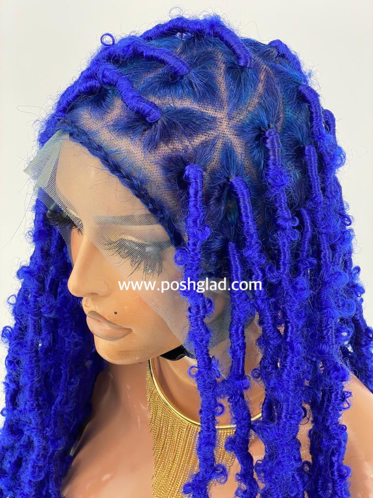 Blue dreads wig sale