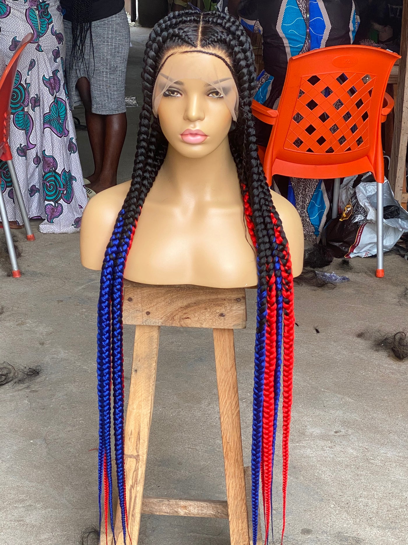 POP SMOKE OMBRÉ (cost extra $150 for HD lace) Poshglad Braided Wigs