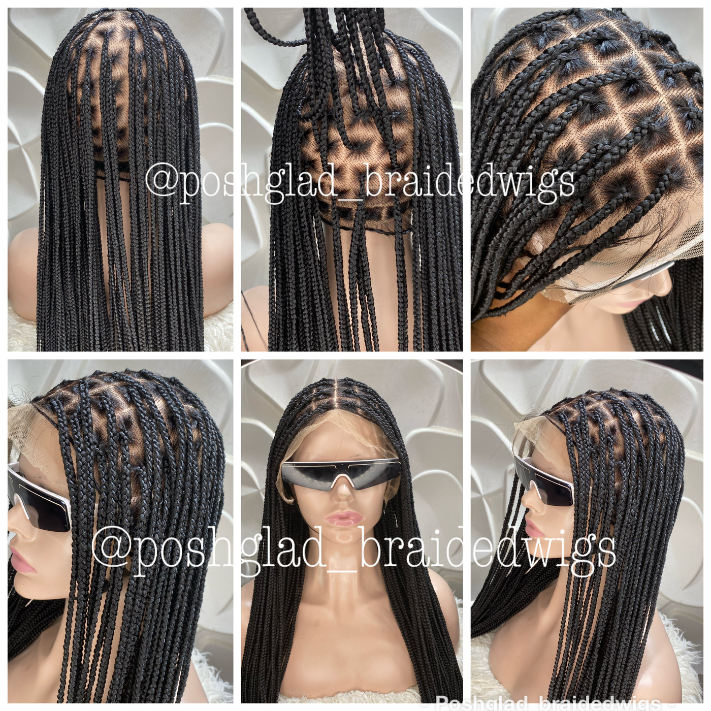 HD Knotless Braid - Full Lace Wig - Bridget Poshglad Braided Wigs Knotless Braid Wig