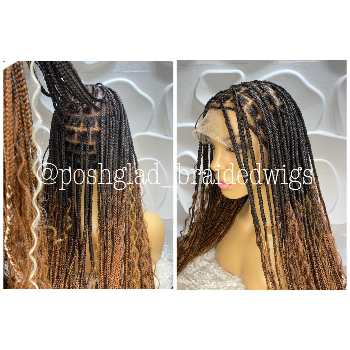 Ombre goddess knotless braids wig – Goldiluxe Place