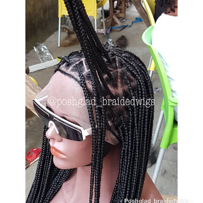 SHADE TRIANGLE KNOTLESS BRAIDED WIG Poshglad Braided Wigs