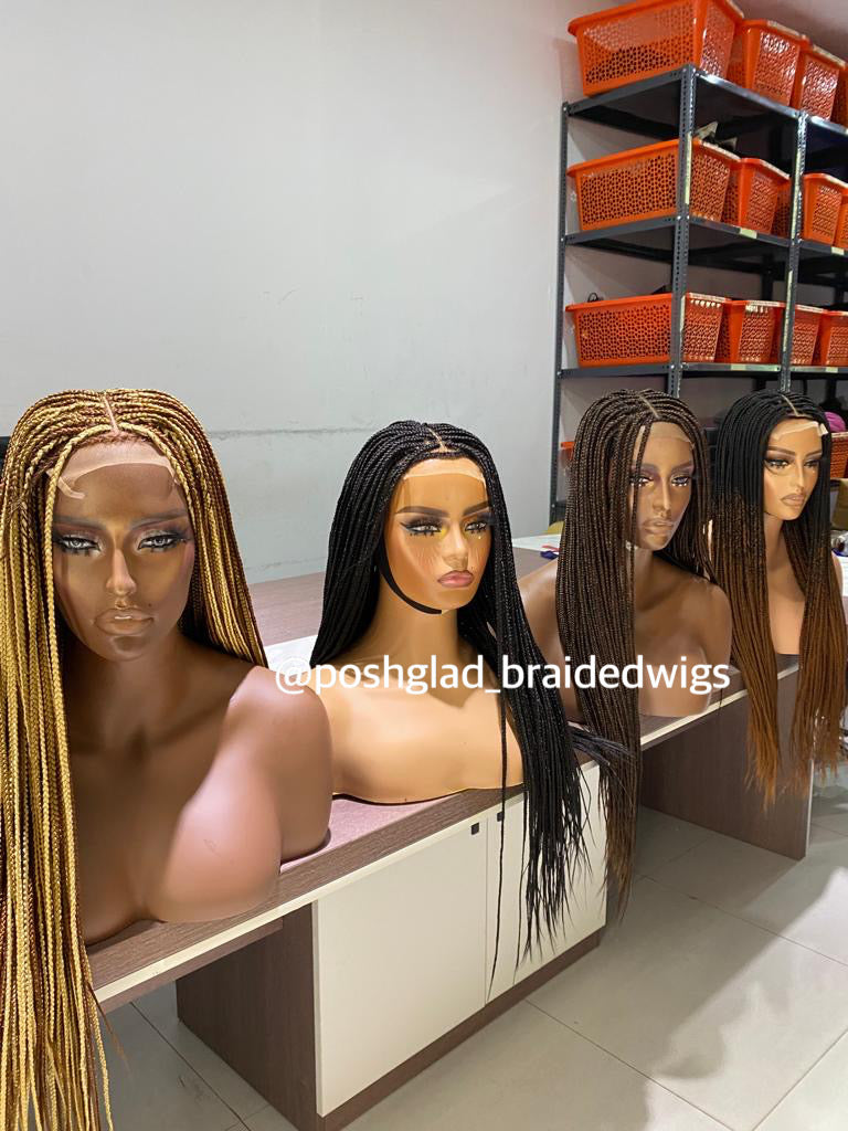 Free shipping, Braided hotsell wigs, Women wigs, handmade braided wigs, ready to ship, twist wig, light weight, golden ends