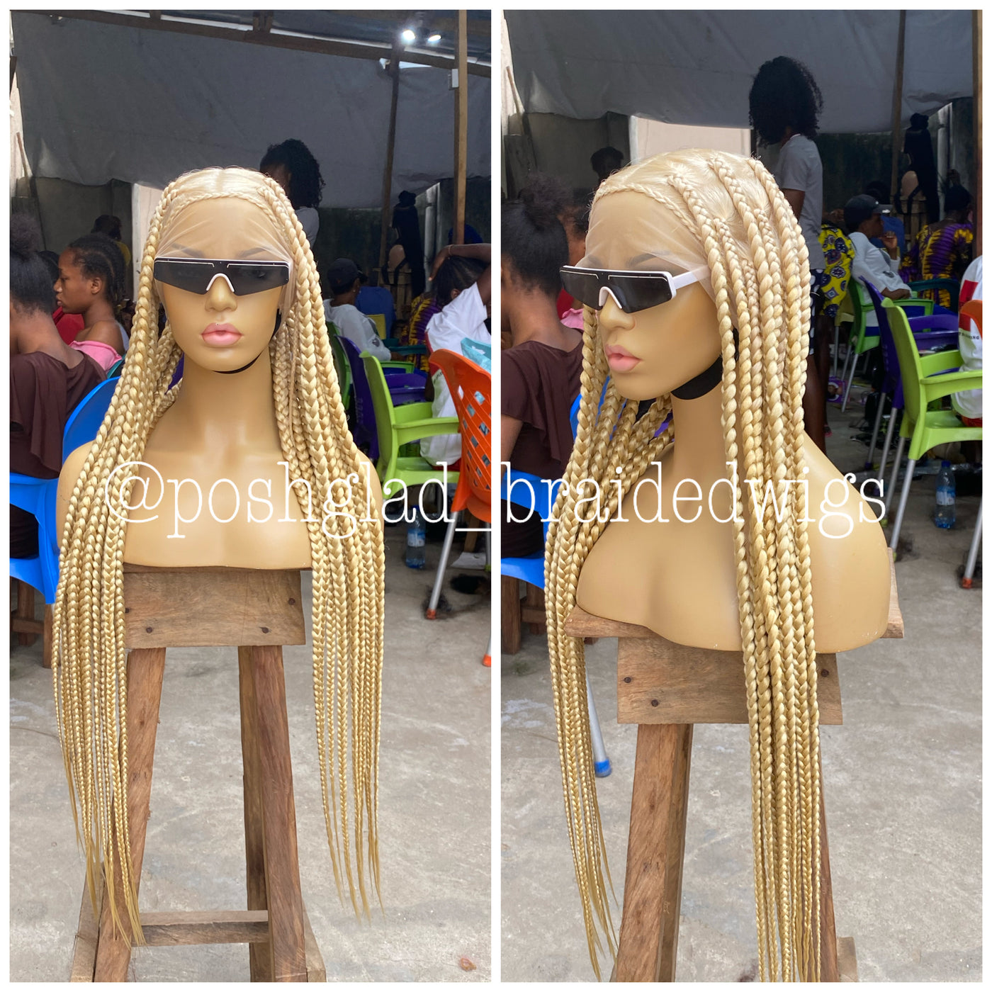 Jumbo Knotless Braid - Premium Blonde 613 - Kaylen Poshglad Braided Wigs