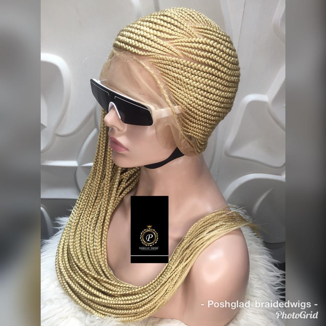Cornrow Braid Wig - HD Lace Premium Blonde - Dana Poshglad Braided Wigs Cornrow Braid Wig