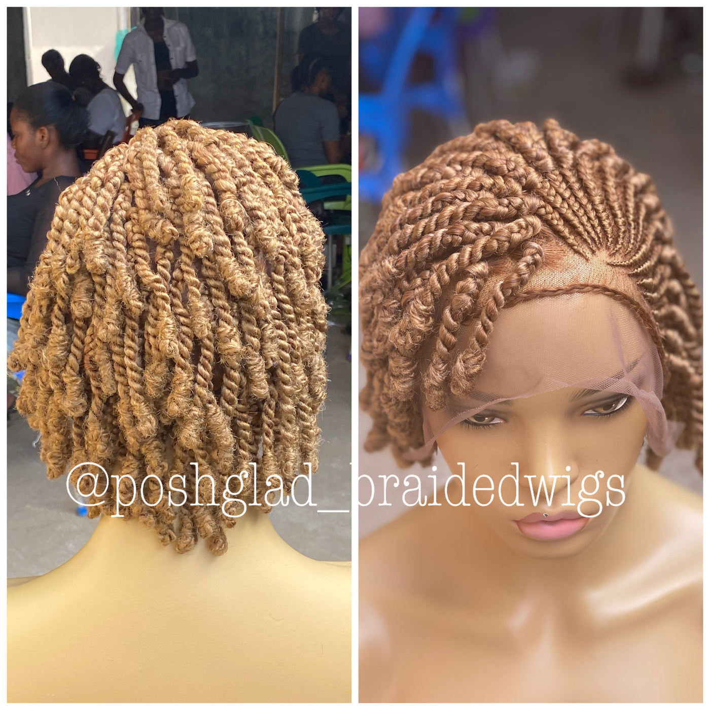 Twist Braid Wig - Color 30 Light Auburn - Rachel Poshglad Braided Wigs Twist Braid Wig