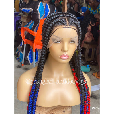 POP SMOKE OMBRÉ (cost extra $150 for HD lace) Poshglad Braided Wigs
