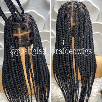 Jumbo Knotless Braid Wig - Monica Poshglad Braided Wigs Jumbo knotless braid wig